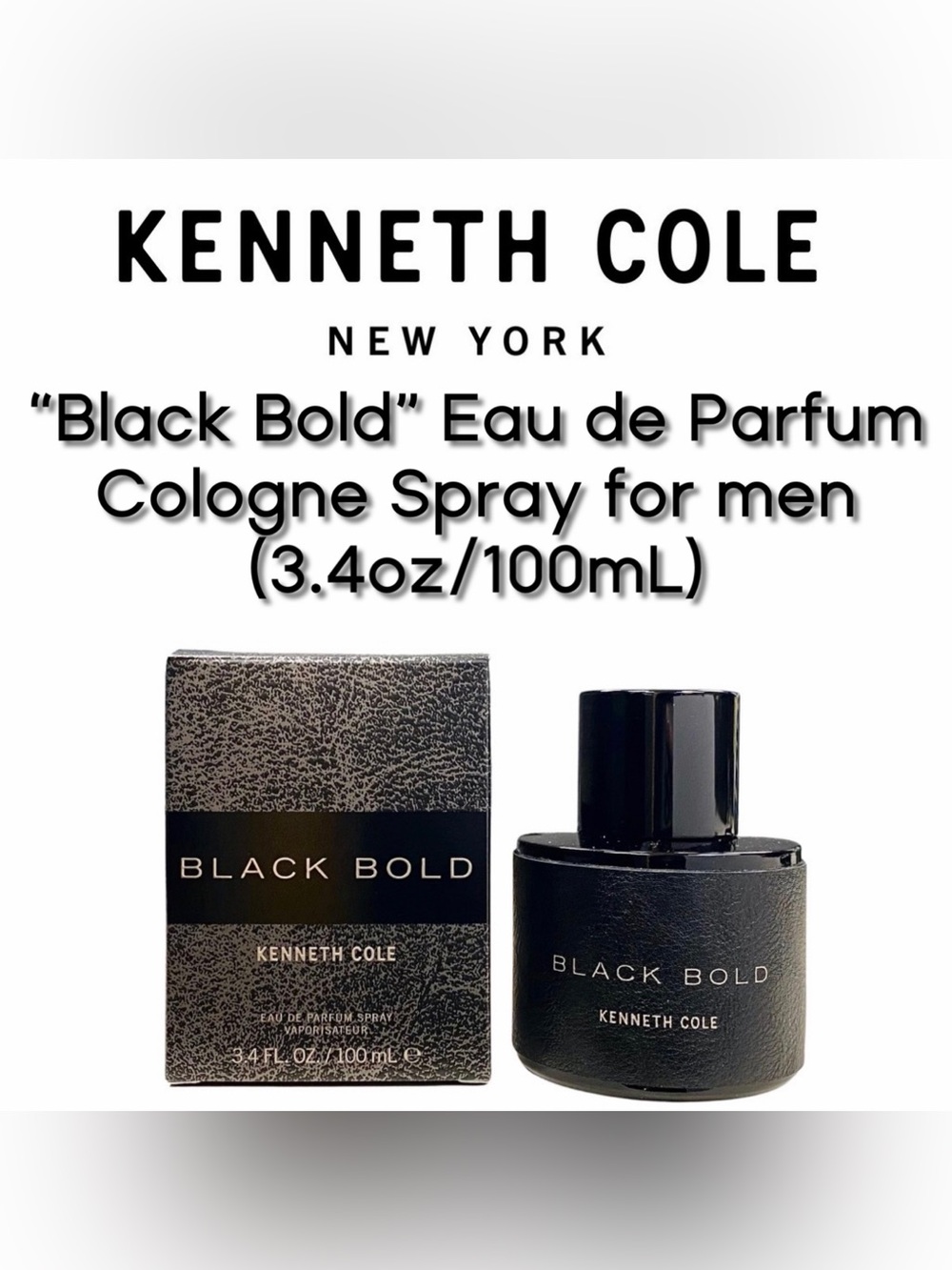 Kenneth Cole - “Black Bold” Eau de Parfum Spray for men (3.4oz/100mL) - NEW
